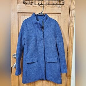 Jones New York Classic Blue Pea Coat Sz 10